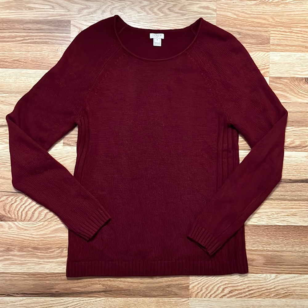 JCrew Womens Medium Sweater | Gently Used, Crew Neck, Dark Red